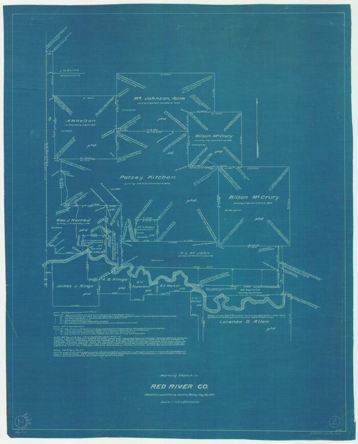 71985, Red River County Working Sketch 2, General Map Collection