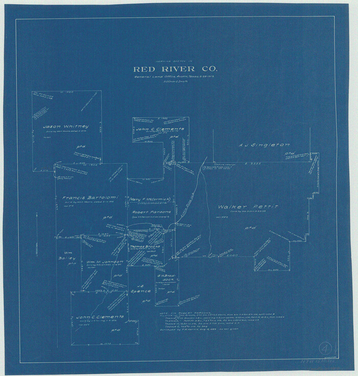 71987, Red River County Working Sketch 4, General Map Collection