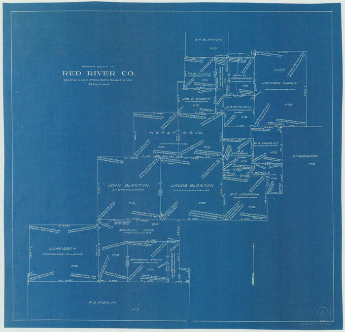 71989, Red River County Working Sketch 6, General Map Collection