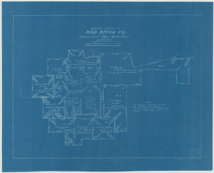 71992, Red River County Working Sketch 9, General Map Collection