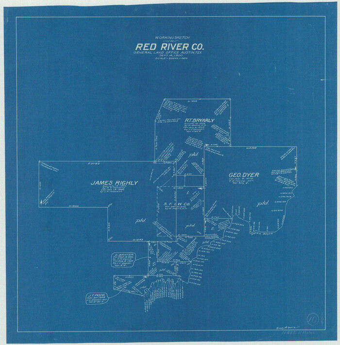 71993, Red River County Working Sketch 10, General Map Collection