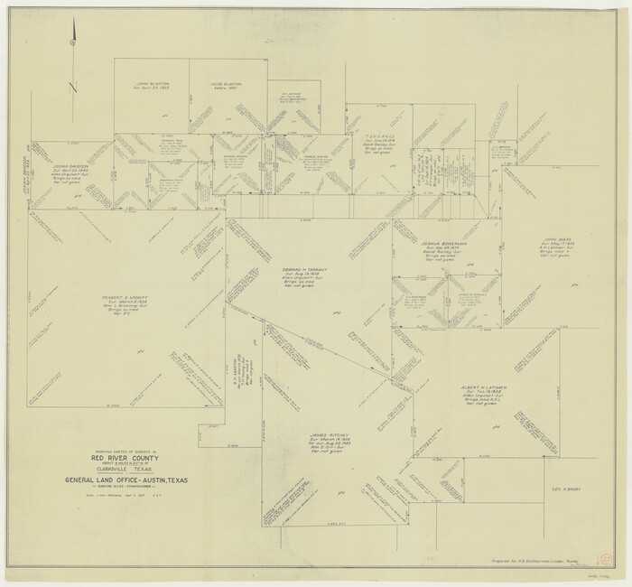 71996, Red River County Working Sketch 13, General Map Collection