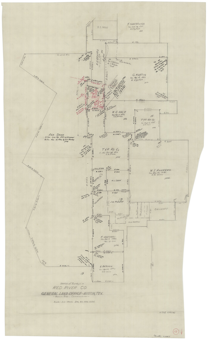 71997, Red River County Working Sketch 14, General Map Collection
