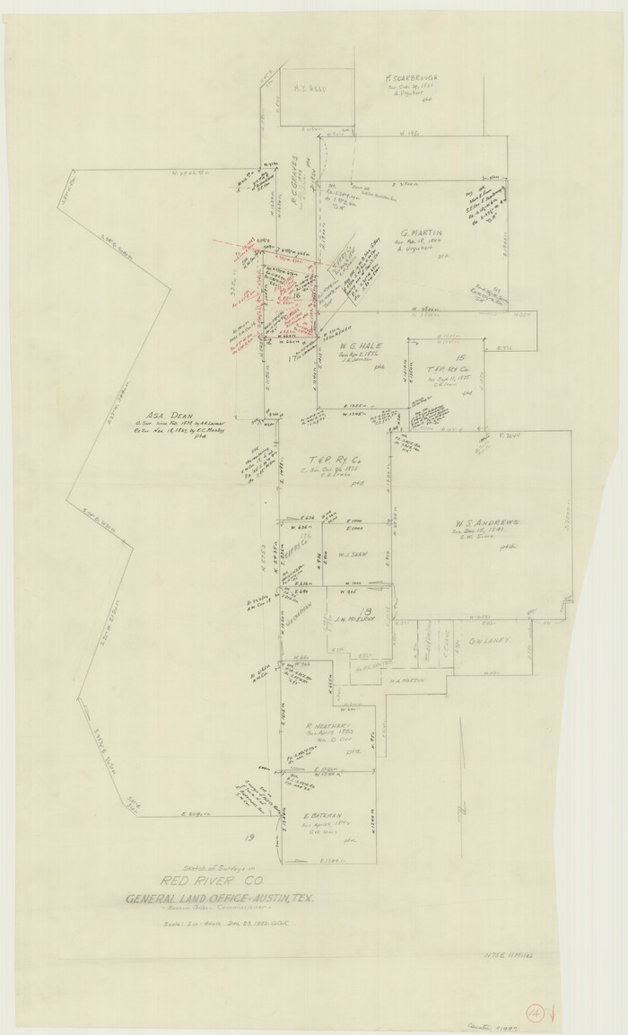 71997, Red River County Working Sketch 14, General Map Collection