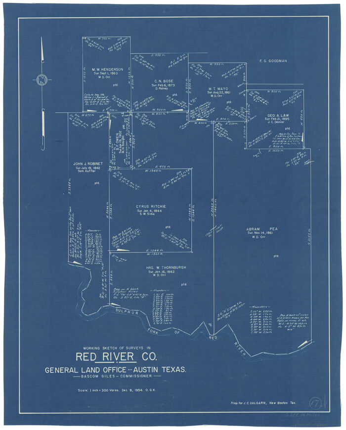 72000, Red River County Working Sketch 17, General Map Collection