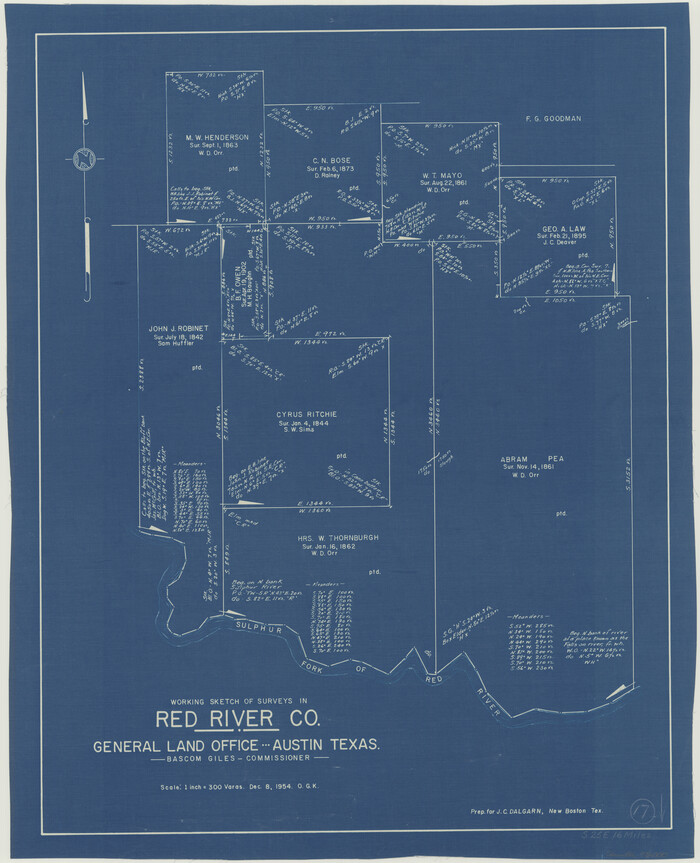 72000, Red River County Working Sketch 17, General Map Collection