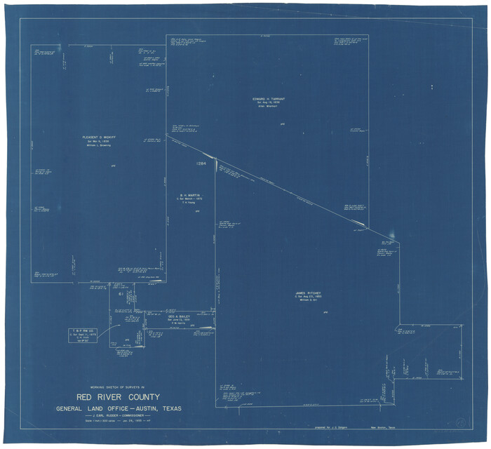 72001, Red River County Working Sketch 18, General Map Collection
