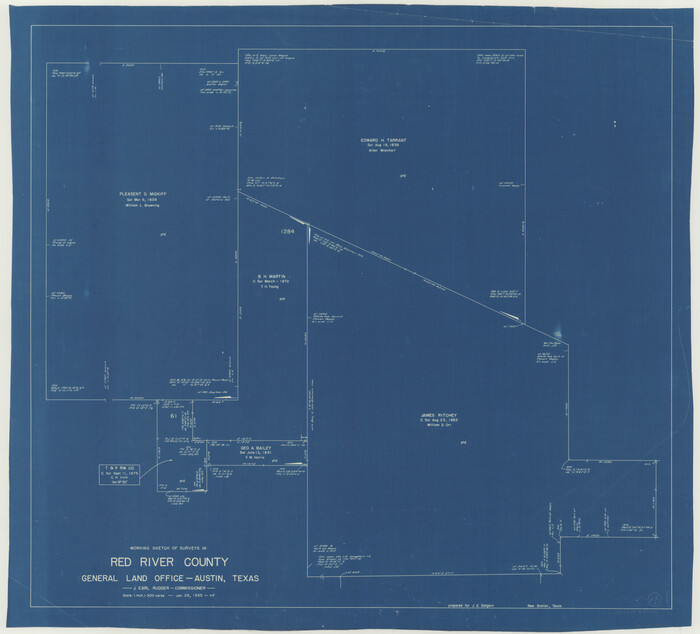 72001, Red River County Working Sketch 18, General Map Collection