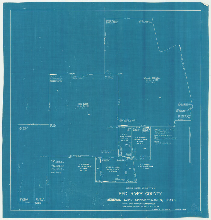 72005, Red River County Working Sketch 22, General Map Collection