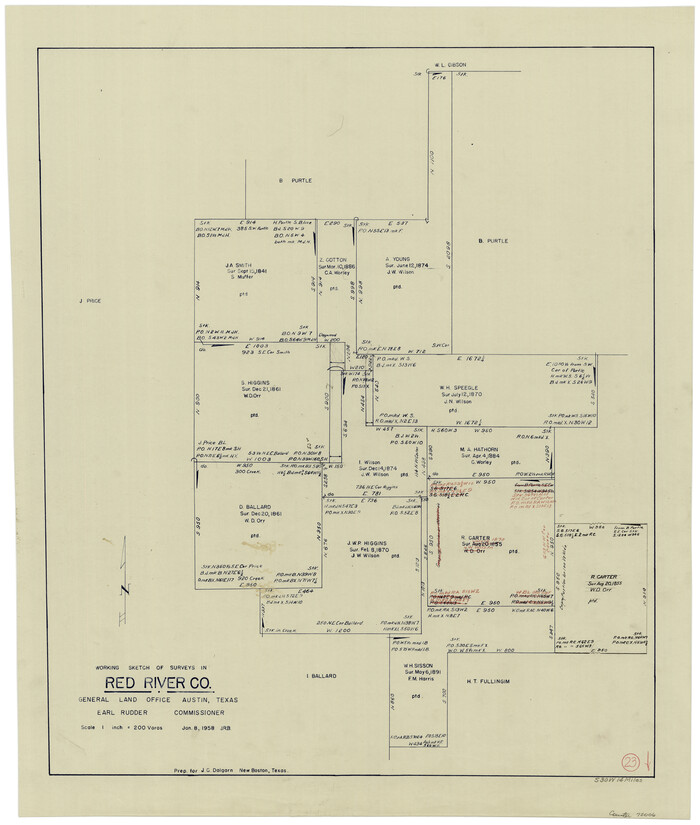 72006, Red River County Working Sketch 23, General Map Collection
