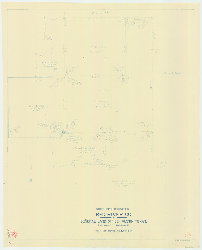 72007, Red River County Working Sketch 24, General Map Collection