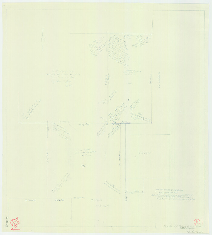 72013, Red River County Working Sketch 30, General Map Collection