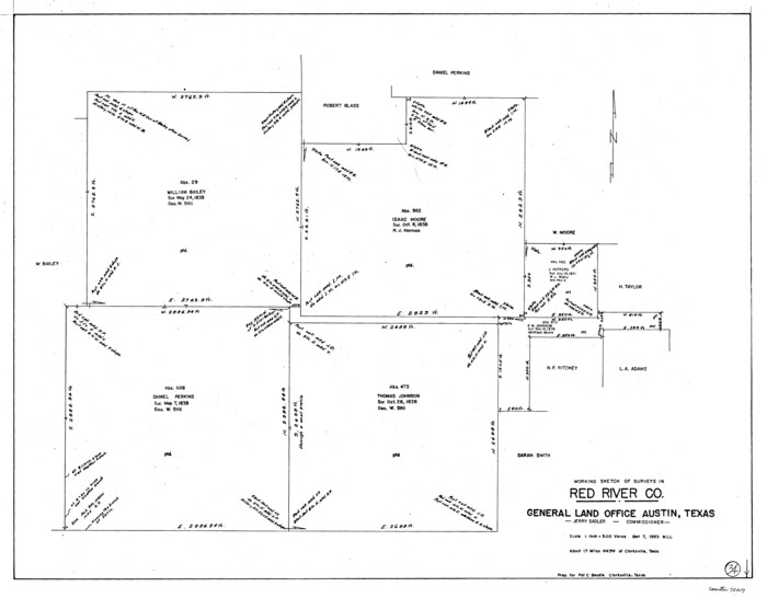 72017, Red River County Working Sketch 34, General Map Collection