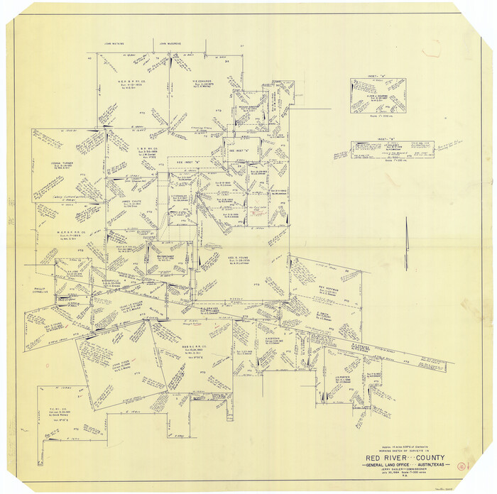 72019, Red River County Working Sketch 36, General Map Collection