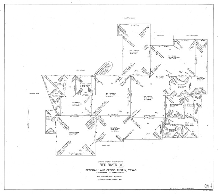 72020, Red River County Working Sketch 37, General Map Collection