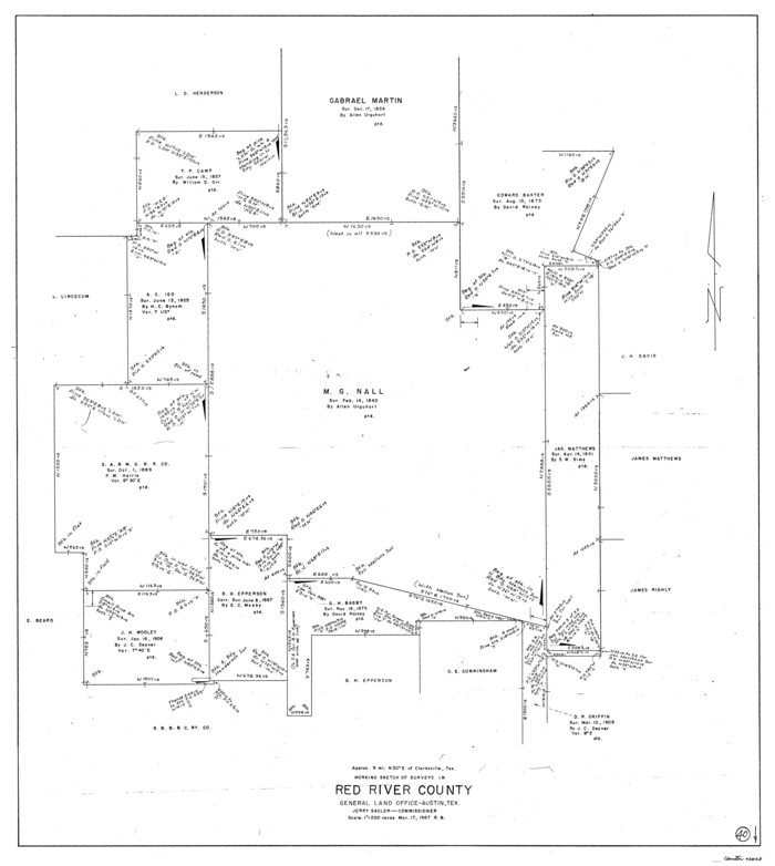 72023, Red River County Working Sketch 40, General Map Collection