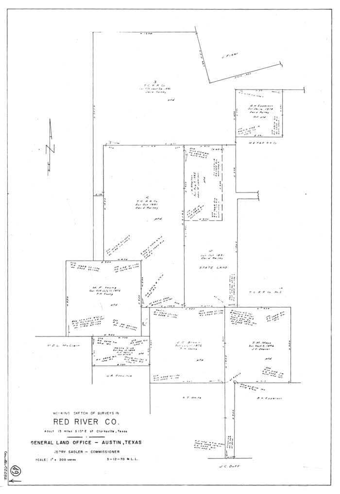 72032, Red River County Working Sketch 49, General Map Collection