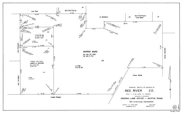 72037, Red River County Working Sketch 54, General Map Collection