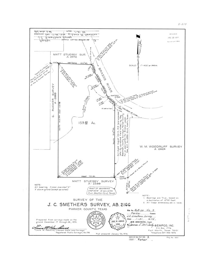 7204, Parker County Rolled Sketch 3, General Map Collection