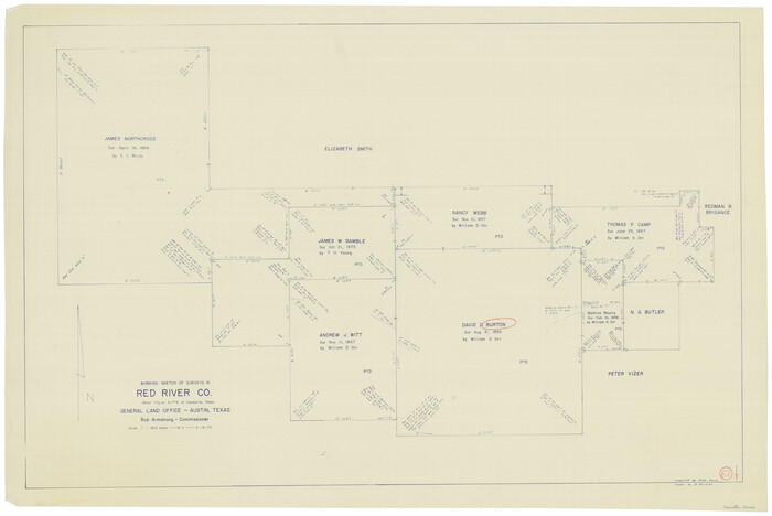 72045, Red River County Working Sketch 62, General Map Collection
