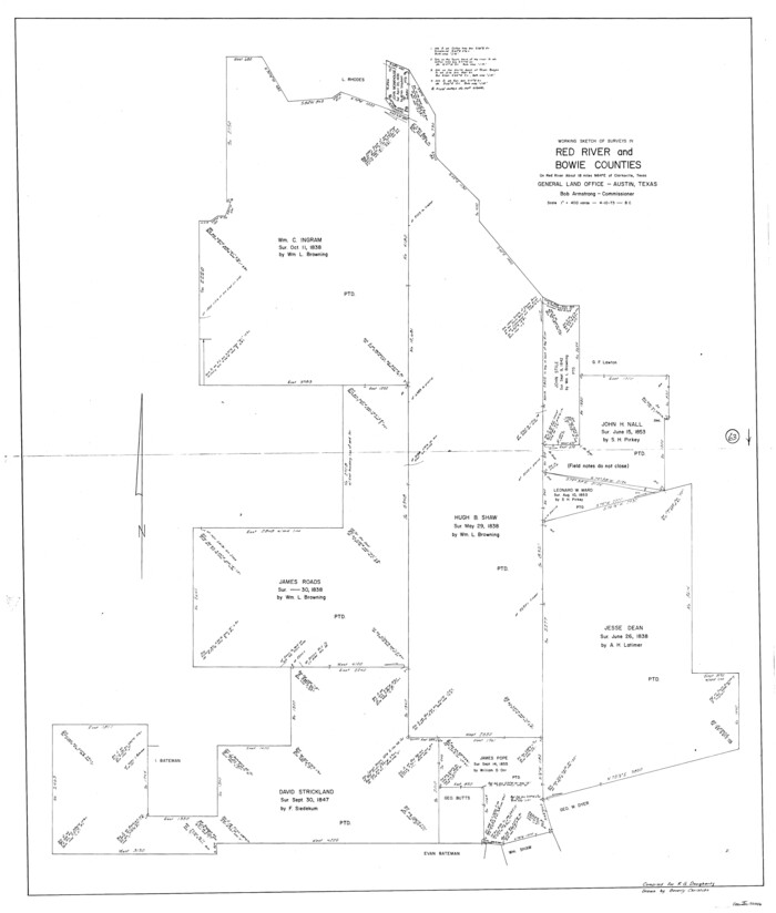72046, Red River County Working Sketch 63, General Map Collection