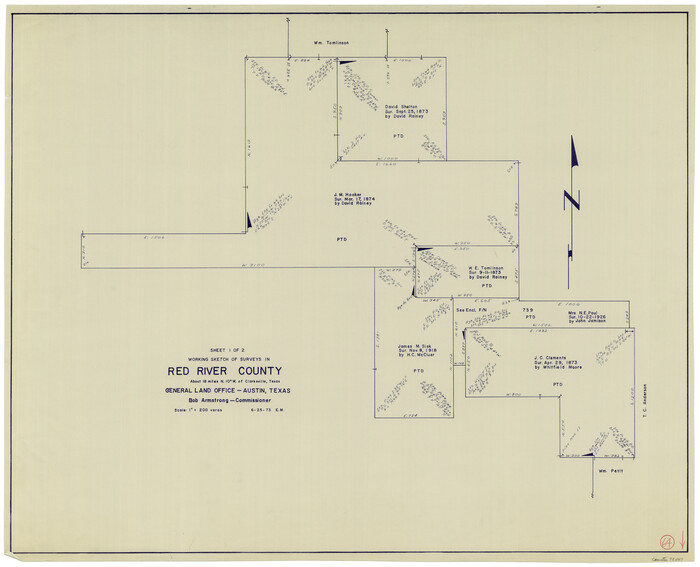 72047, Red River County Working Sketch 64, General Map Collection
