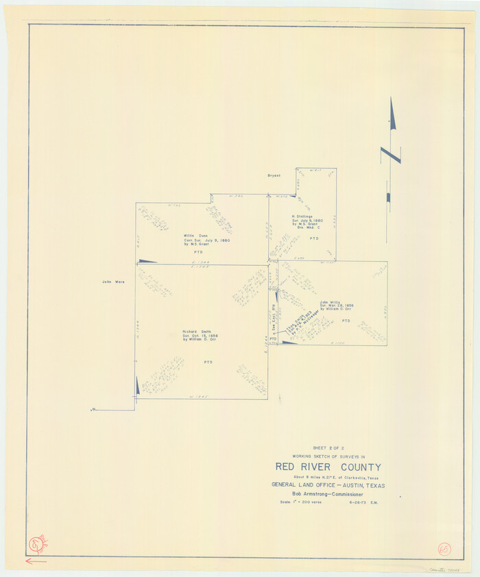 72048, Red River County Working Sketch 65, General Map Collection
