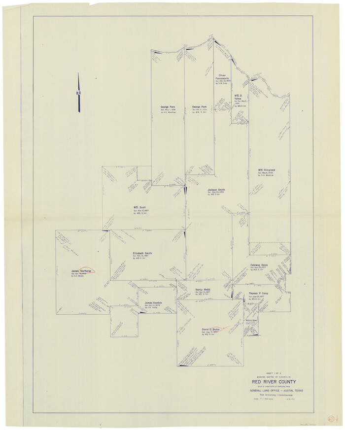 72050, Red River County Working Sketch 67, General Map Collection