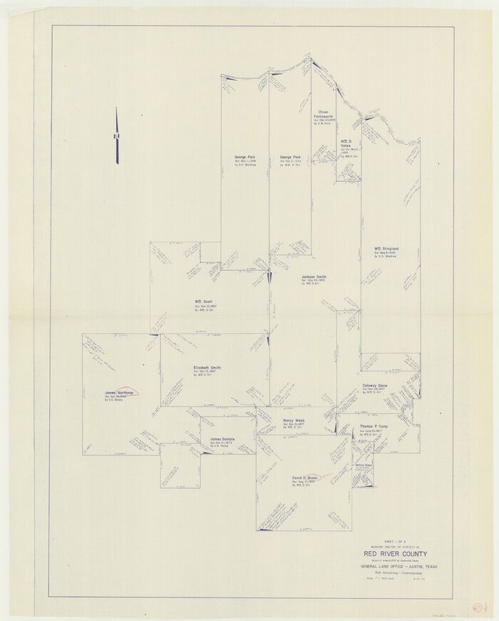 72050, Red River County Working Sketch 67, General Map Collection