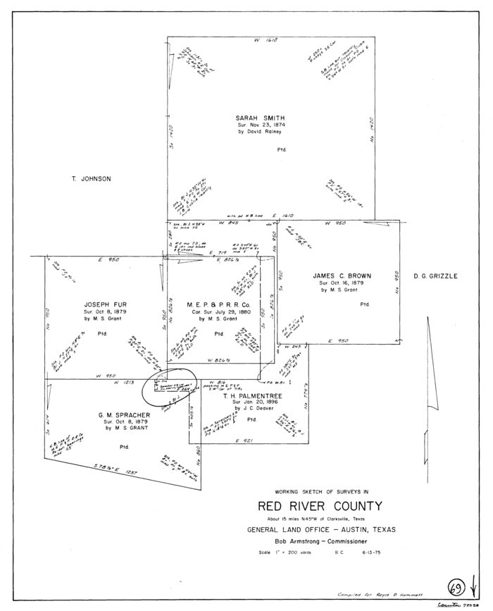 72052, Red River County Working Sketch 69, General Map Collection