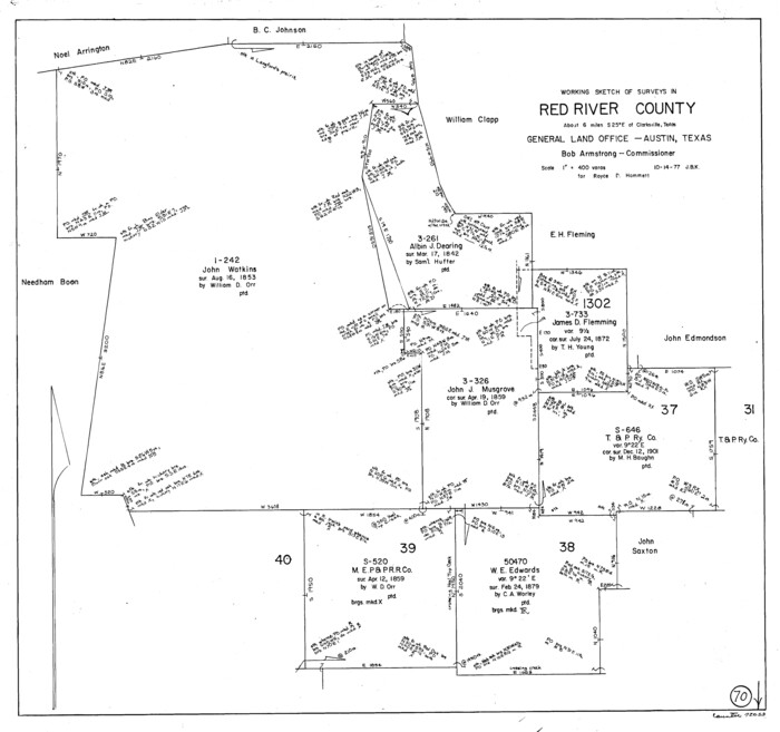72053, Red River County Working Sketch 70, General Map Collection