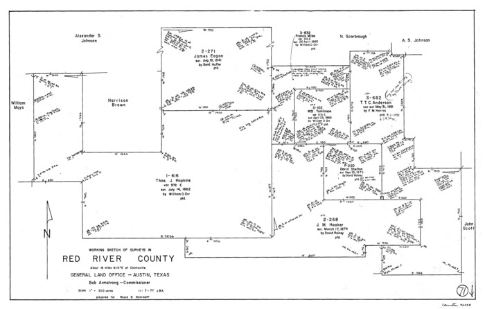 72054, Red River County Working Sketch 71, General Map Collection
