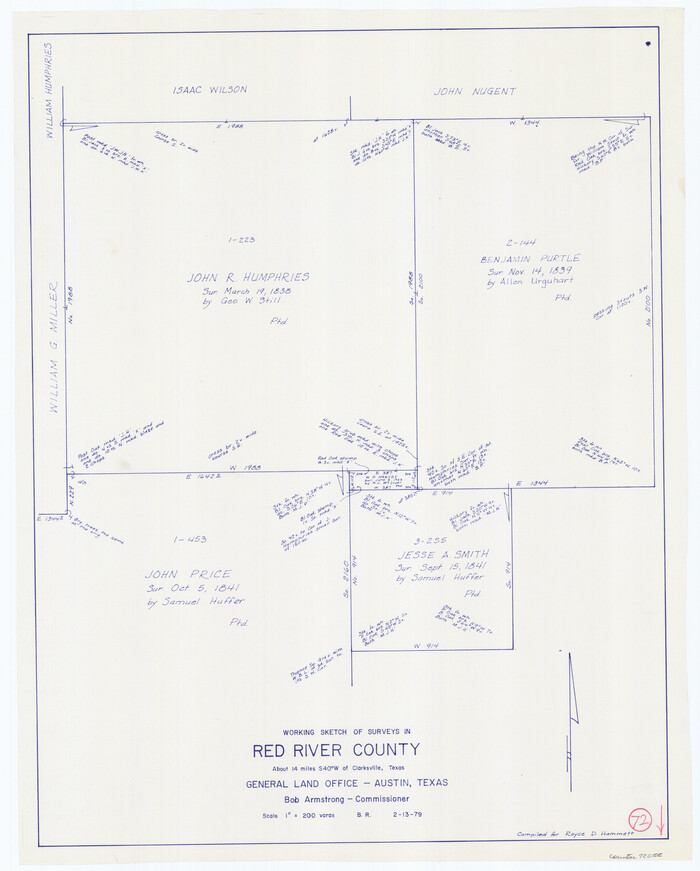 72055, Red River County Working Sketch 72, General Map Collection