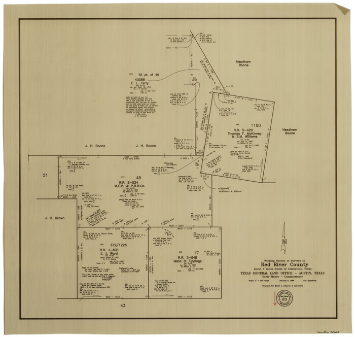 72069, Red River County Working Sketch 83, General Map Collection