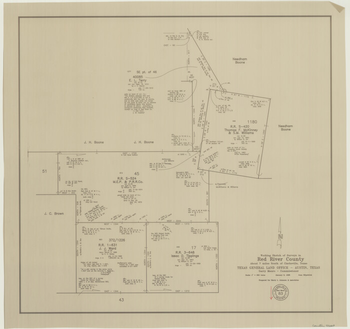 72069, Red River County Working Sketch 83, General Map Collection