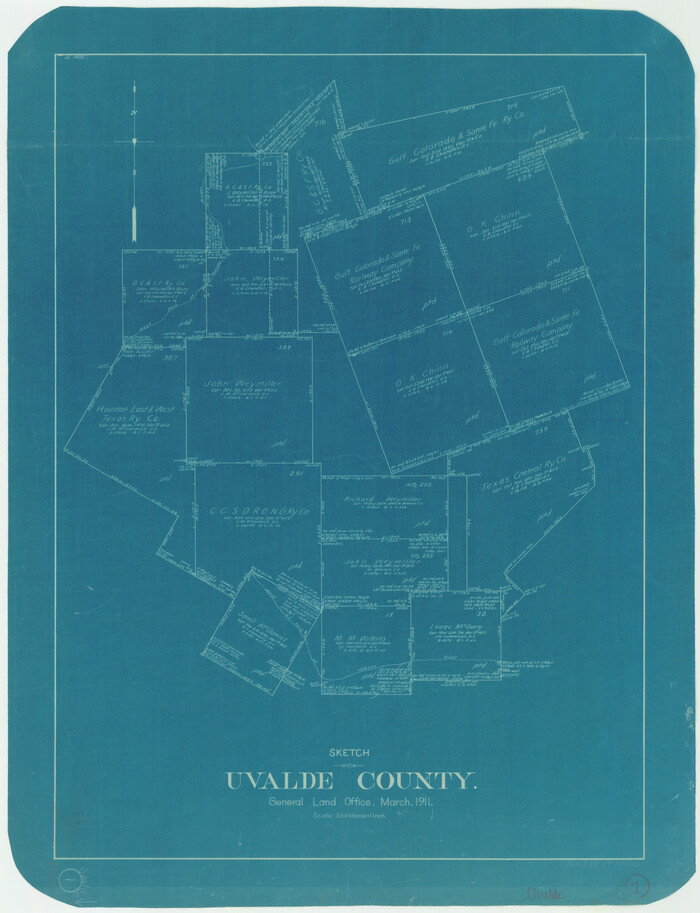 72071, Uvalde County Working Sketch 1, General Map Collection