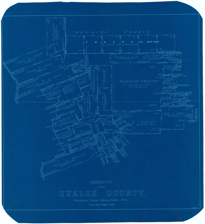 72072, Uvalde County Working Sketch 2, General Map Collection