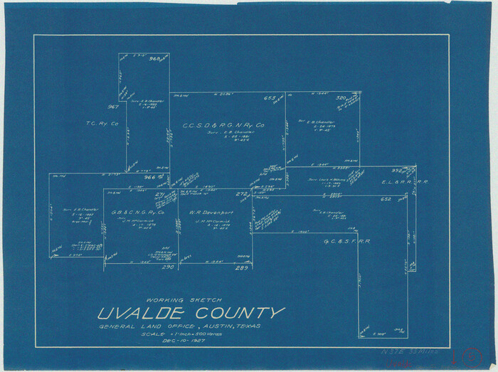 72075, Uvalde County Working Sketch 5, General Map Collection