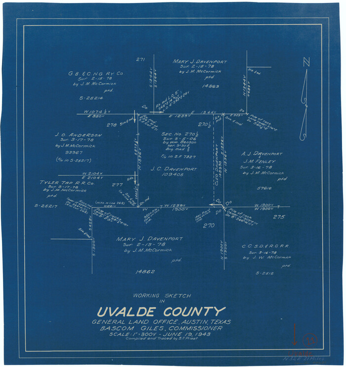 72081, Uvalde County Working Sketch 11, General Map Collection