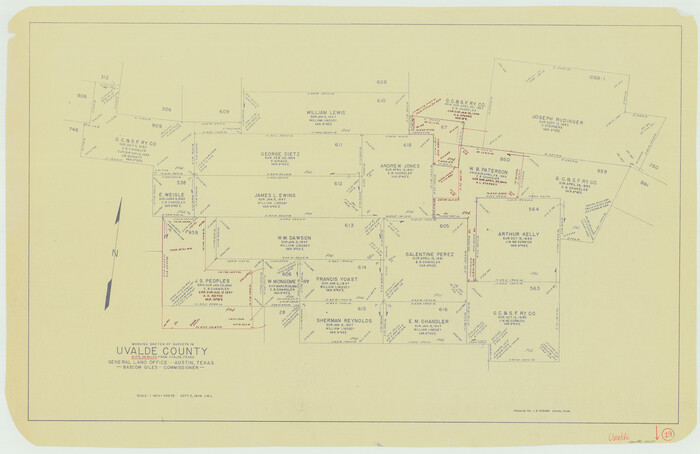 72089, Uvalde County Working Sketch 19, General Map Collection