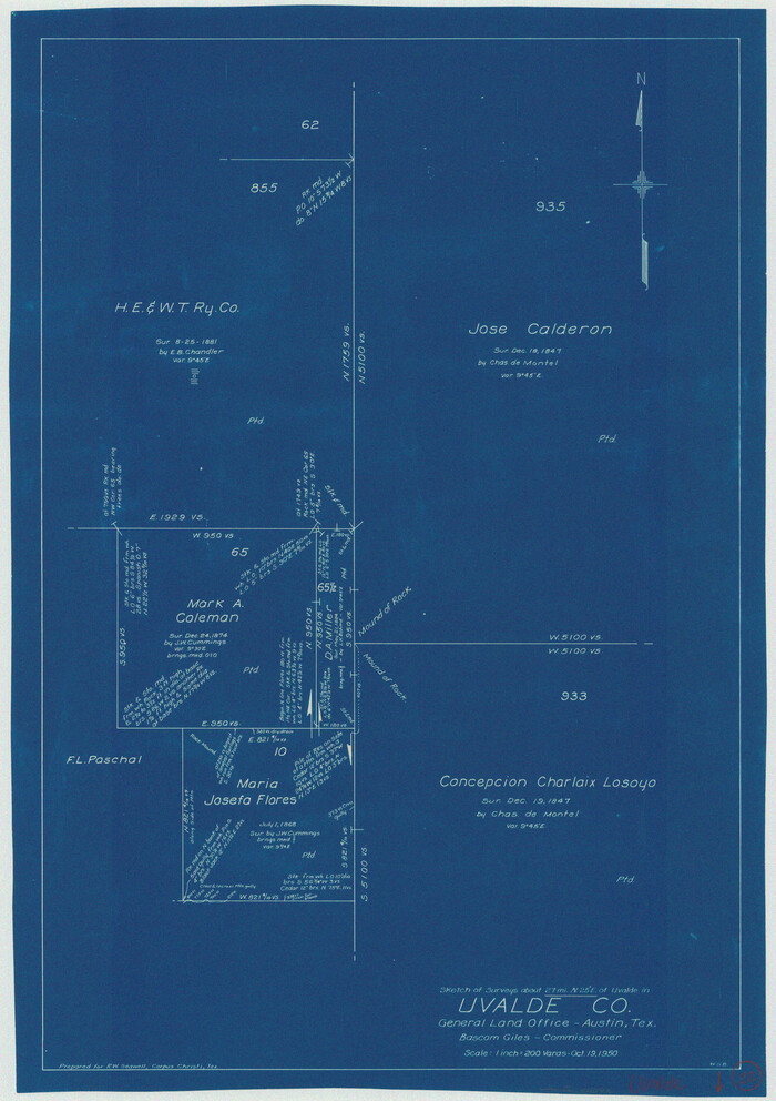72092, Uvalde County Working Sketch 22, General Map Collection