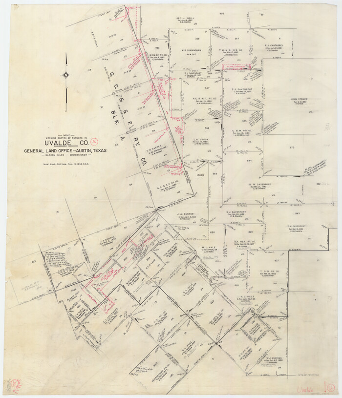 72096, Uvalde County Working Sketch 26, General Map Collection