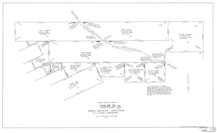 72099, Uvalde County Working Sketch 29, General Map Collection