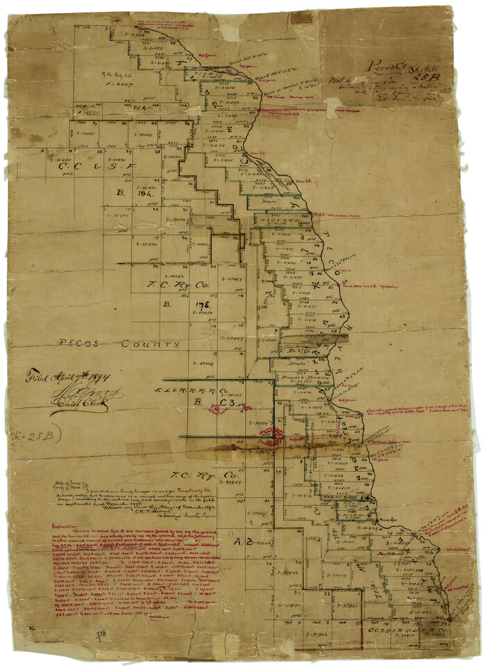7210, Pecos County Rolled Sketch 25B, General Map Collection