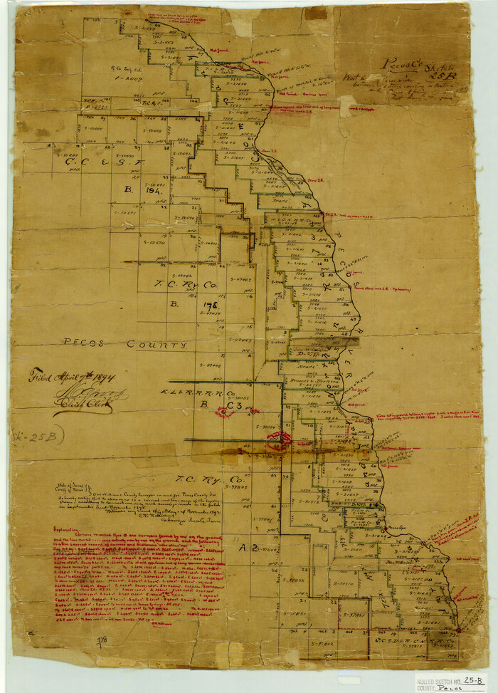 7210, Pecos County Rolled Sketch 25B, General Map Collection