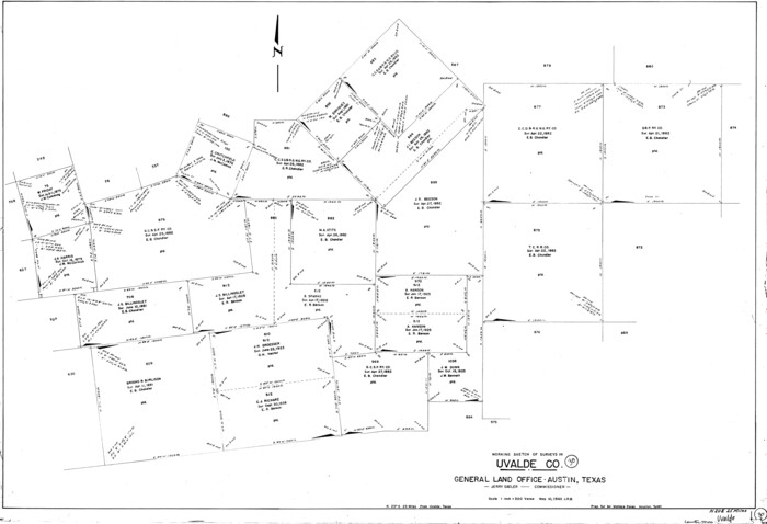 72100, Uvalde County Working Sketch 30, General Map Collection