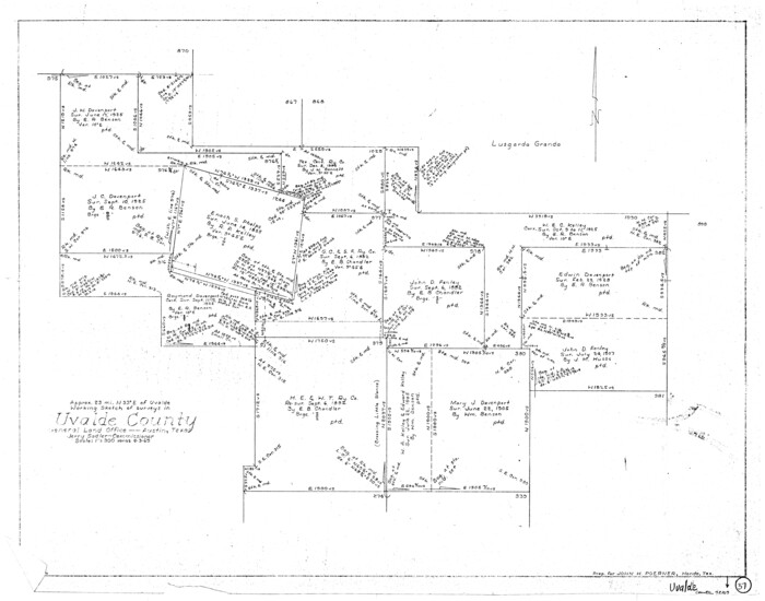 72107, Uvalde County Working Sketch 37, General Map Collection