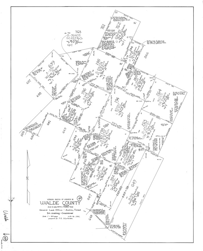 72112, Uvalde County Working Sketch 42, General Map Collection
