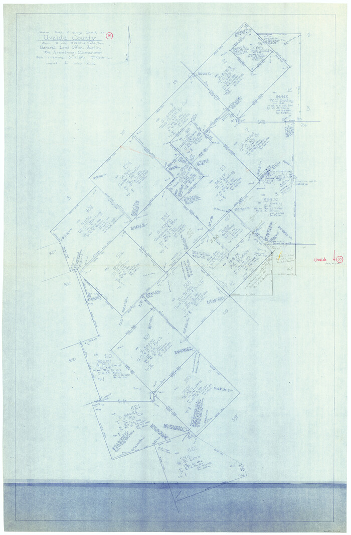 72120, Uvalde County Working Sketch 50, General Map Collection