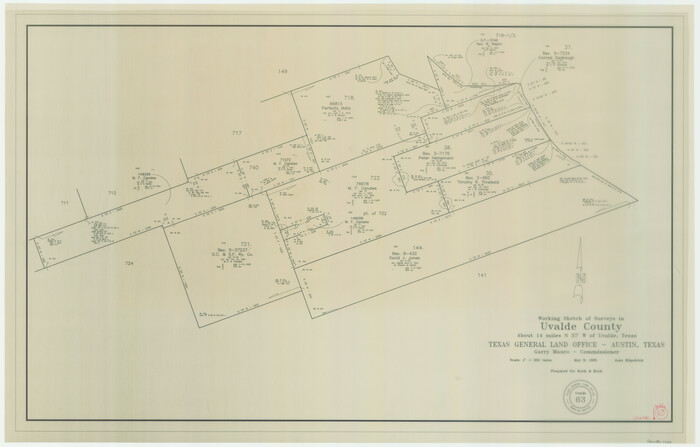 72133, Uvalde County Working Sketch 63, General Map Collection